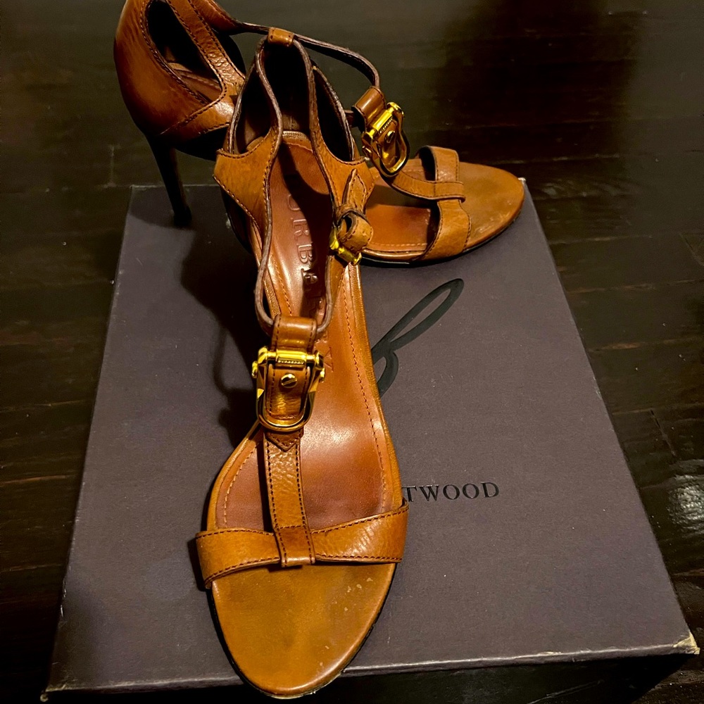 Burberry T-strap high heel sandals